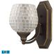 Mix-N-Match LED 8 inch Aged Bronze Vanity Light Wall Light in Silver