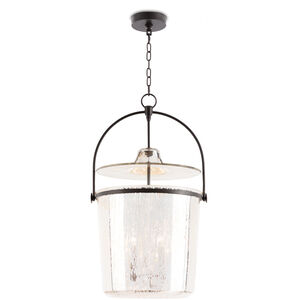 Southern Living Emerson Bell Jar 3 Light 14 inch Oil Rubbed Bronze Pendant Ceiling Light, Small