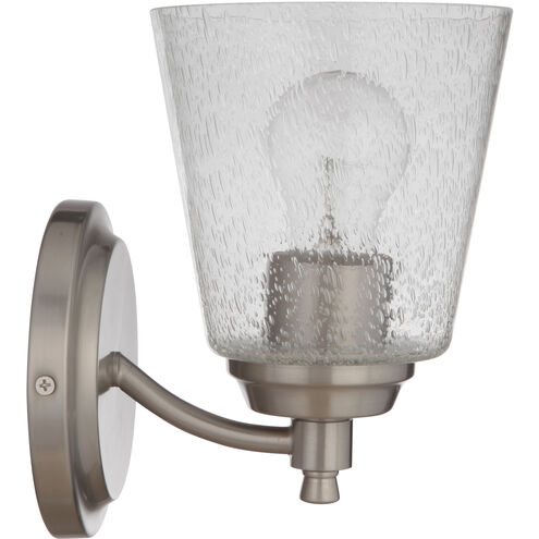 Neighborhood Tyler 1 Light 6 inch Brushed Polished Nickel Wall Sconce Wall Light in Clear Seeded, Neighborhood Collection