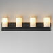 Lateral 4 Light 30 inch Black Bath Vanity Wall Light in Satin White