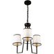 Coco LED 19.7 inch Gold and Black Chandelier Ceiling Light