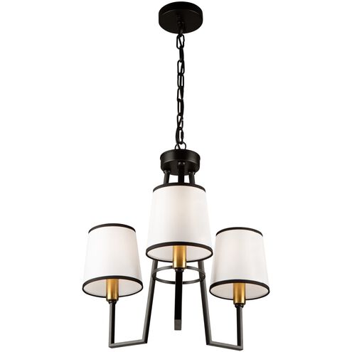 Coco LED 19.7 inch Gold and Black Chandelier Ceiling Light
