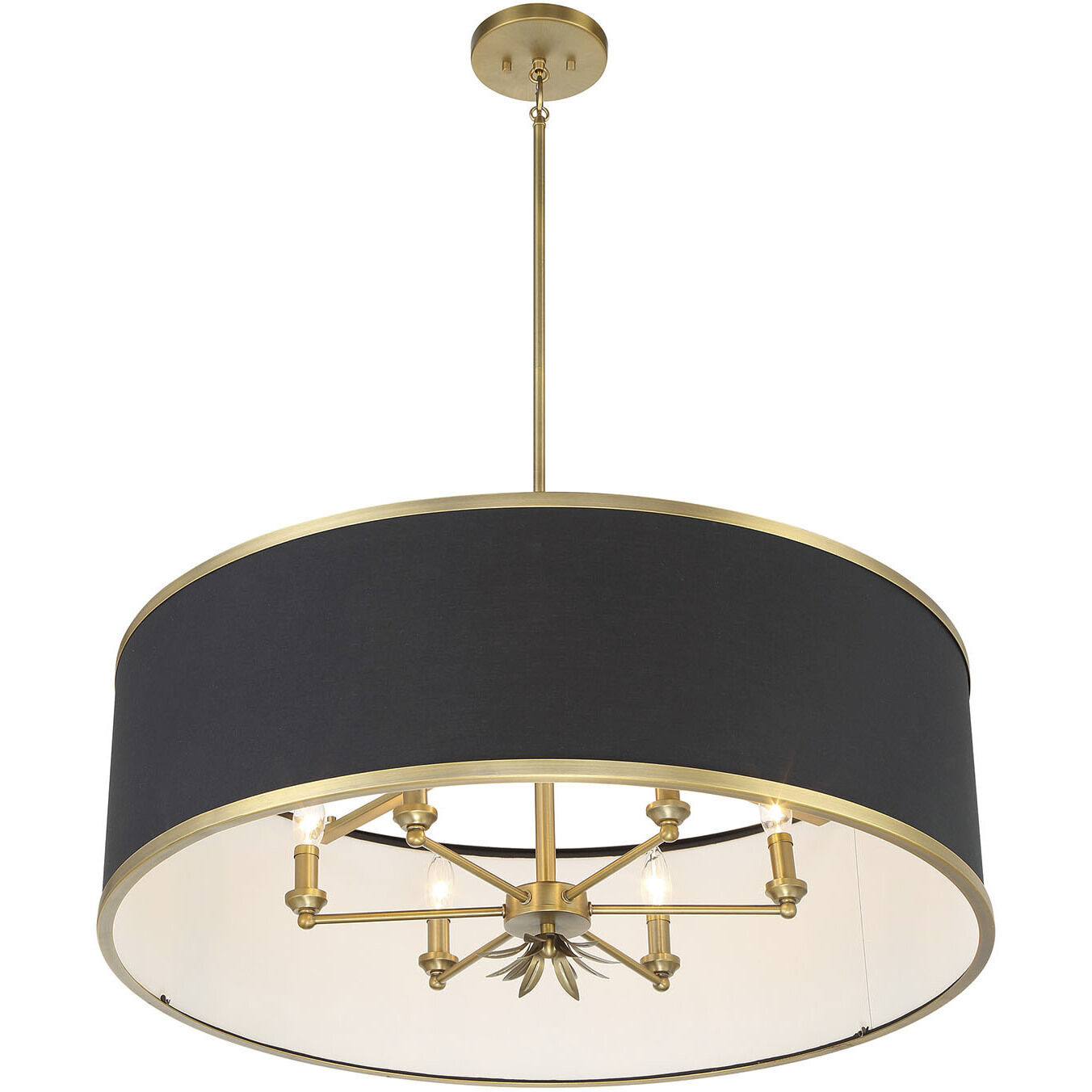 Caprio 6 Light 32.63 inch Natural Brushed Brass Pendant Ceiling Light