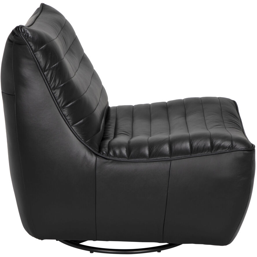 McClain Onyx Black Swivel Single Sofa