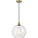 Edison Athens 1 Light 12 inch Antique Brass Mini Pendant Ceiling Light