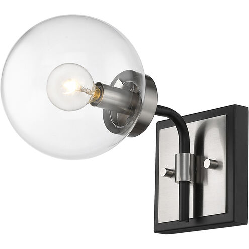 Parsons 1 Light 6 inch Matte Black and Brushed Nickel Wall Sconce Wall Light
