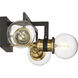 Intention 3 Light 17 inch Warm Brass and Black Vanity Light Wall Light