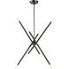 Soho 8 Light 32 inch Black Chrome Linear Chandelier Ceiling Light