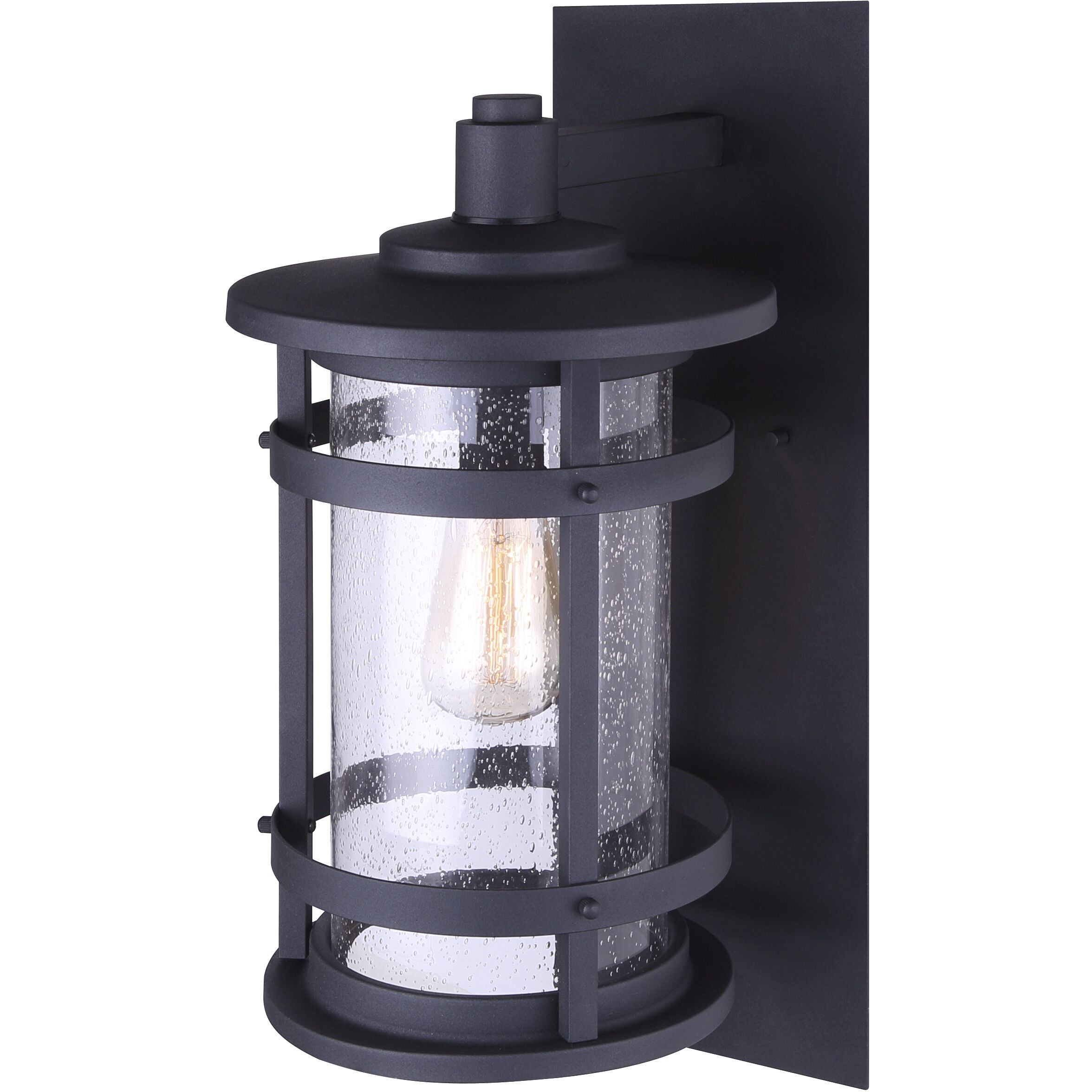 Madison 1 Light 15 inch Black Outdoor Wall Light