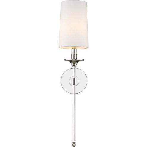 Emily 1 Light 6 inch Polished Nickel Wall Sconce Wall Light