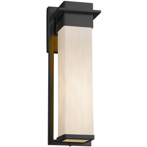 Clouds 16.5 inch Matte Black Outdoor Wall Sconce