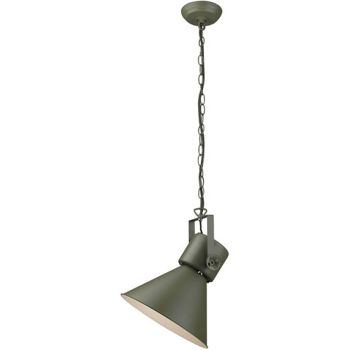 Crew 1 Light 18 inch Green Pendant Ceiling Light