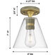 Downtown Urban Crown Point 1 Light 8 inch Satin Nickel Flush Mount Ceiling Light