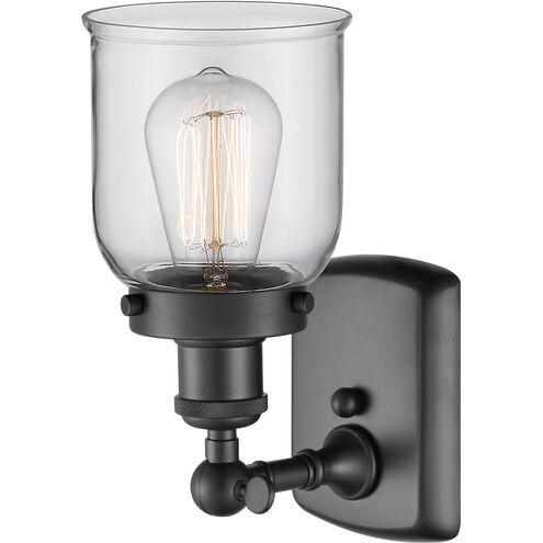 Ballston Small Bell LED 5 inch Matte Black Sconce Wall Light in Clear Glass, Ballston