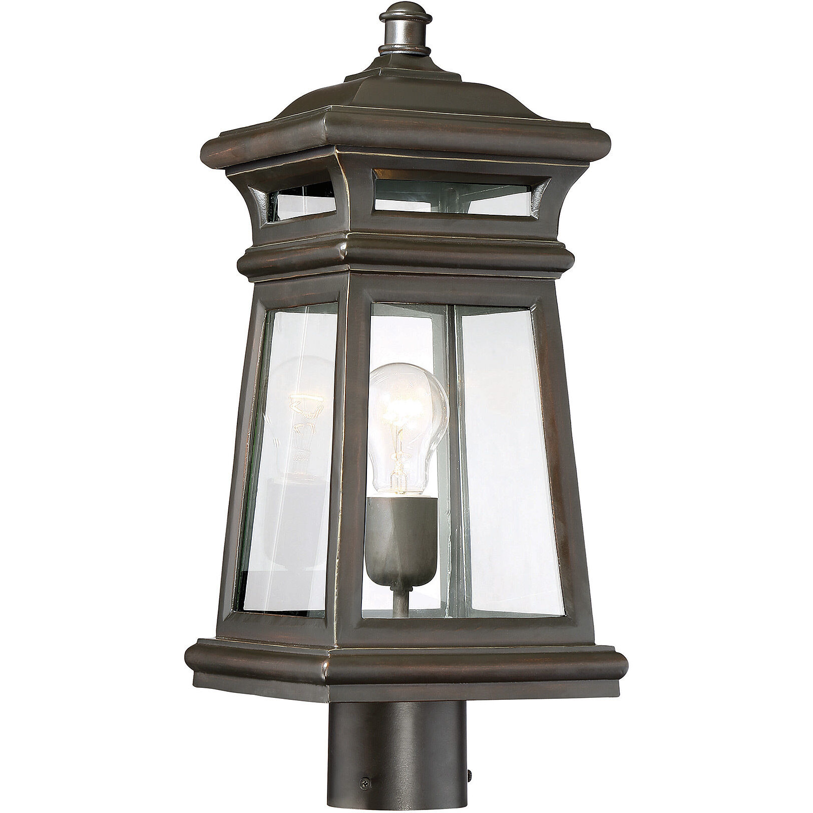 Taylor 1 Light 18 inch English Bronze with Gold Outdoor Post Lantern