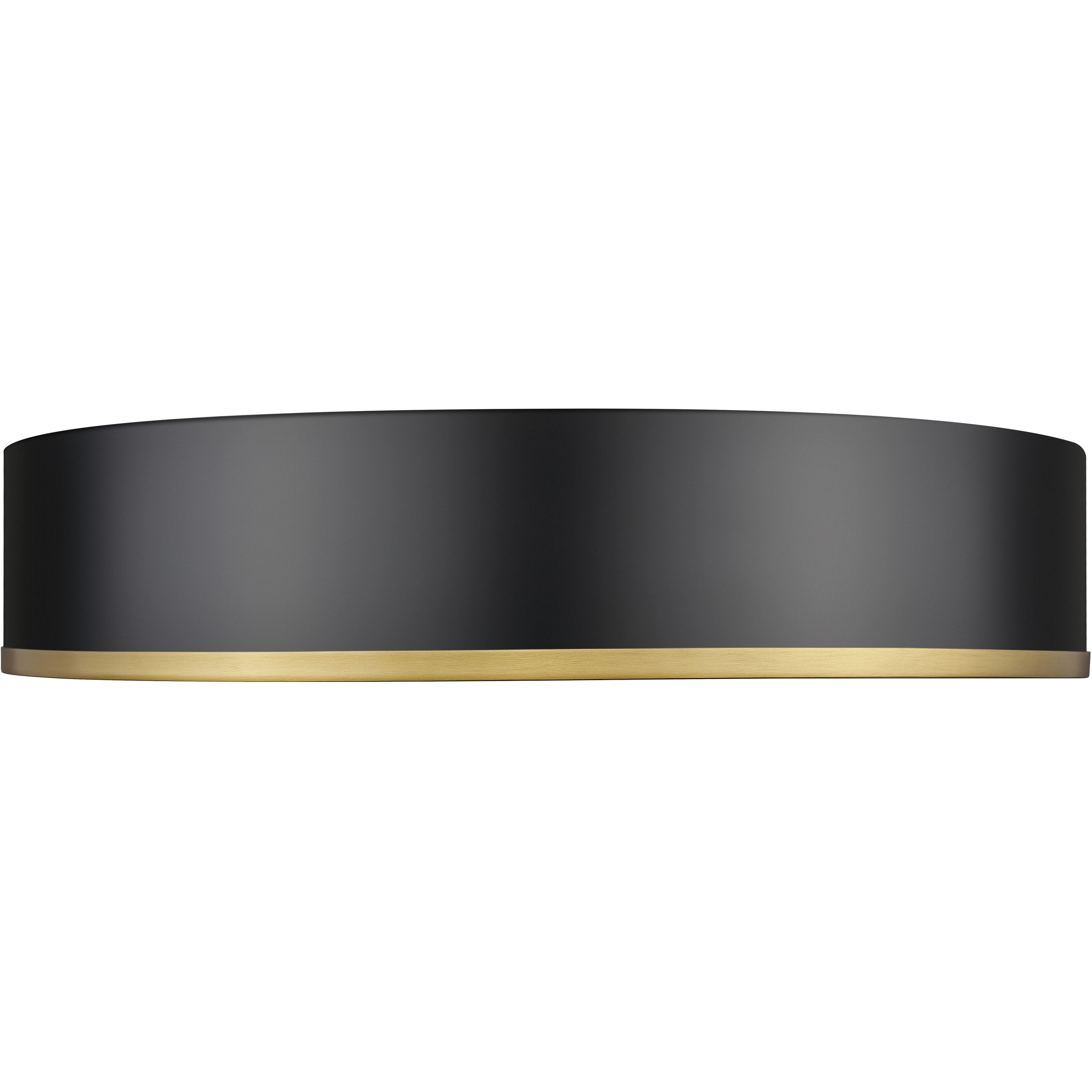Bradley LED 20.25 inch Matte Black and Modern Gold Flush Mount Ceiling Light