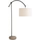 Calder 79.5 inch 100 watt English Bronze and Travertine Floor Lamp Portable Light