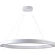 Canada LED 43 inch Matte White Chandelier Ceiling Light