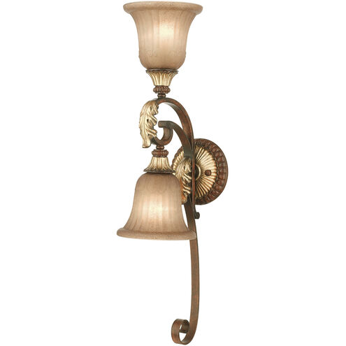 Villa Verona 2 Light 6 inch Verona Bronze with Aged Gold Leaf Accents Wall Sconce Wall Light