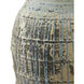 Ragusa Antique White and Blue Drip Outdoor Urn, Large