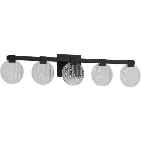 Axiom 5 Light 38 inch Black Vanity Light Wall Light