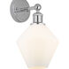 Cindyrella Sconce Wall Light in Polished Chrome, Cased Matte White