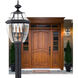 Newbury 3 Light 23 inch Mystic Black Outdoor Post Lantern