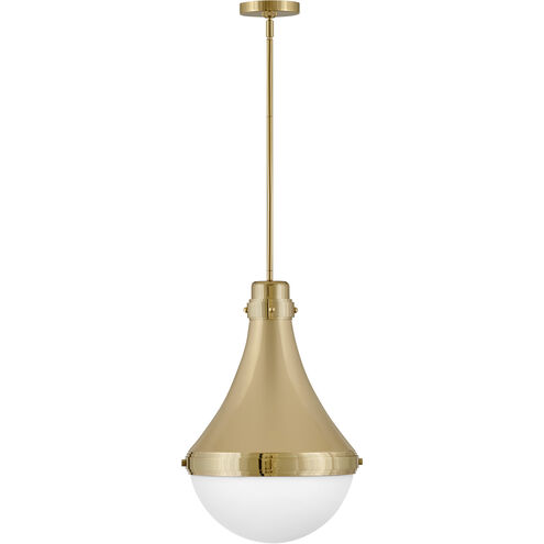 Oliver 1 Light 14.25 inch Bright Brass Indoor Pendant Ceiling Light
