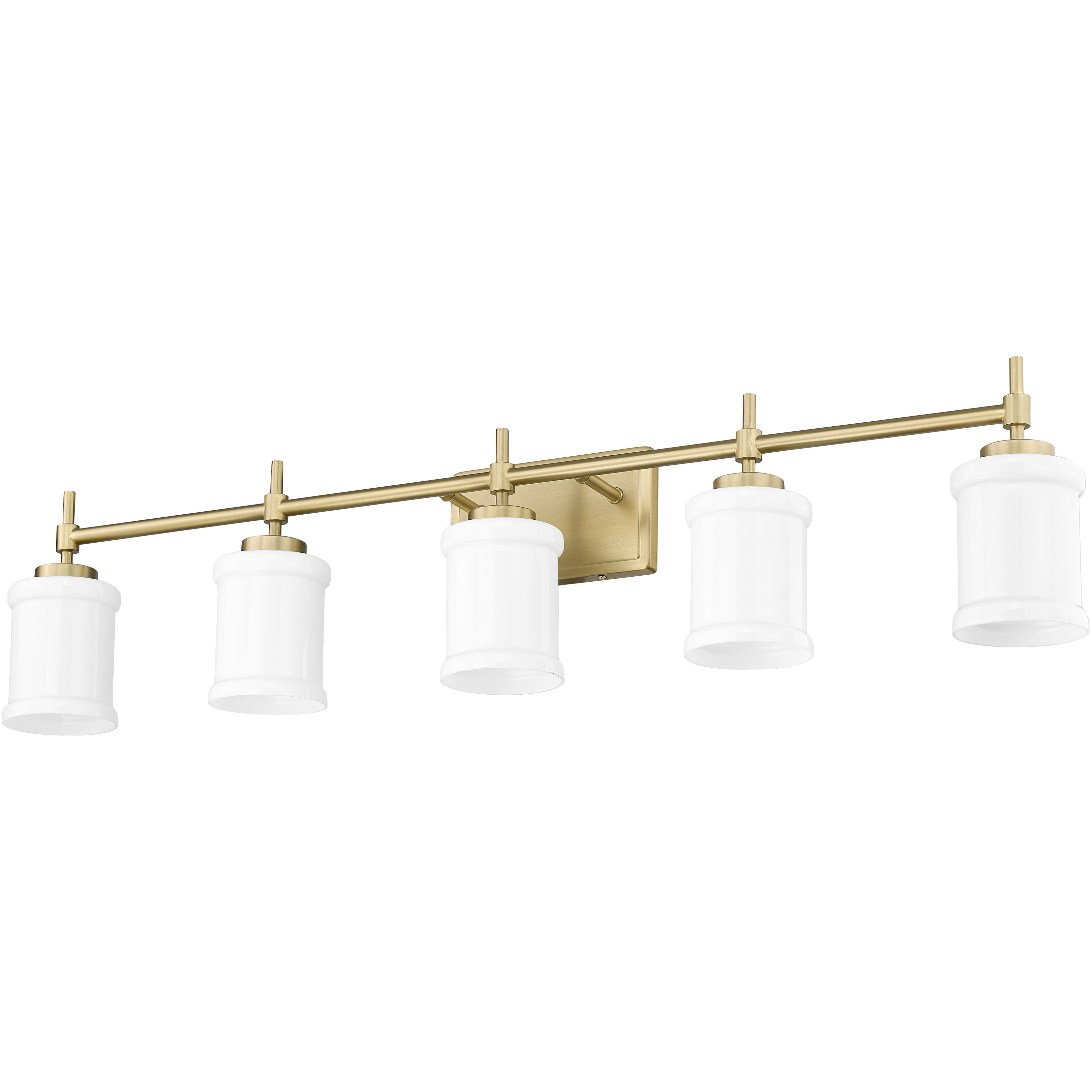 Cadoc 5 Light 40.5 inch Modern Gold Bath Vanity Light Wall Light
