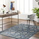 Pertek 84 X 63 inch Deep Teal Rug, Rectangle