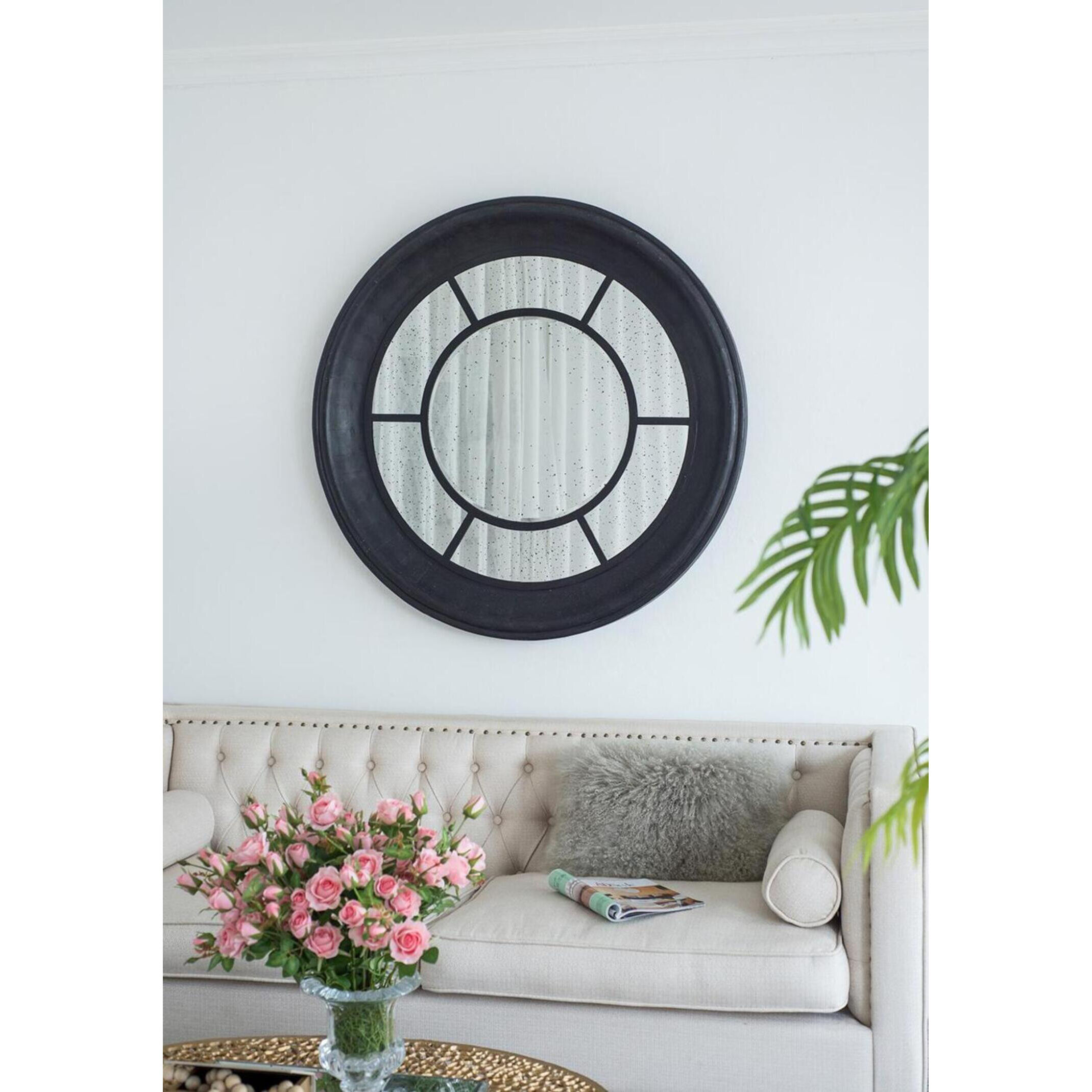 Cameron 47 X 47 inch Black Mirror