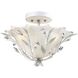 Circeo 2 Light 17 inch Antique White with Clear Semi Flush Mount Ceiling Light