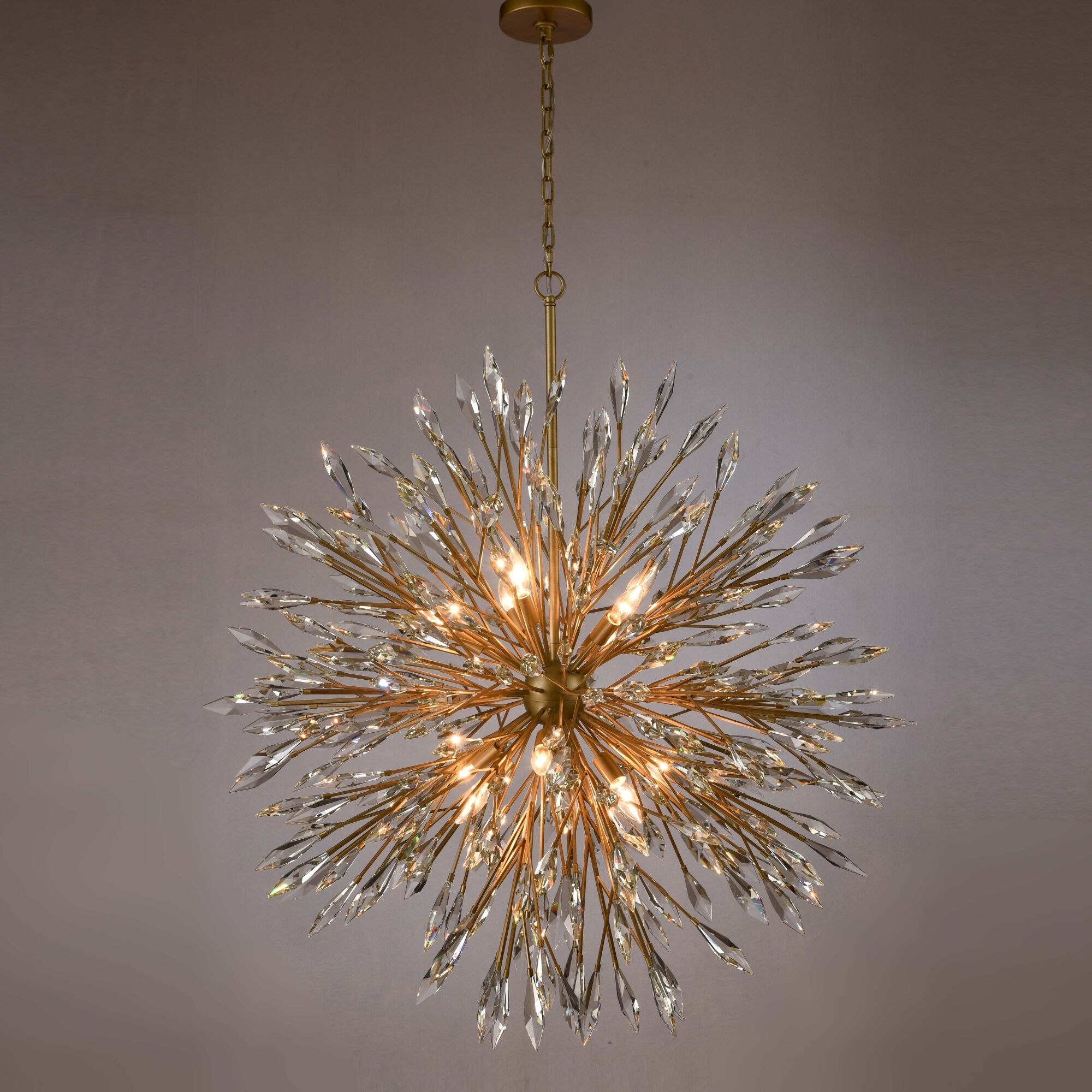Crystal Fusion 12 Light 42 inch Peruvian Gold Chandelier Ceiling Light