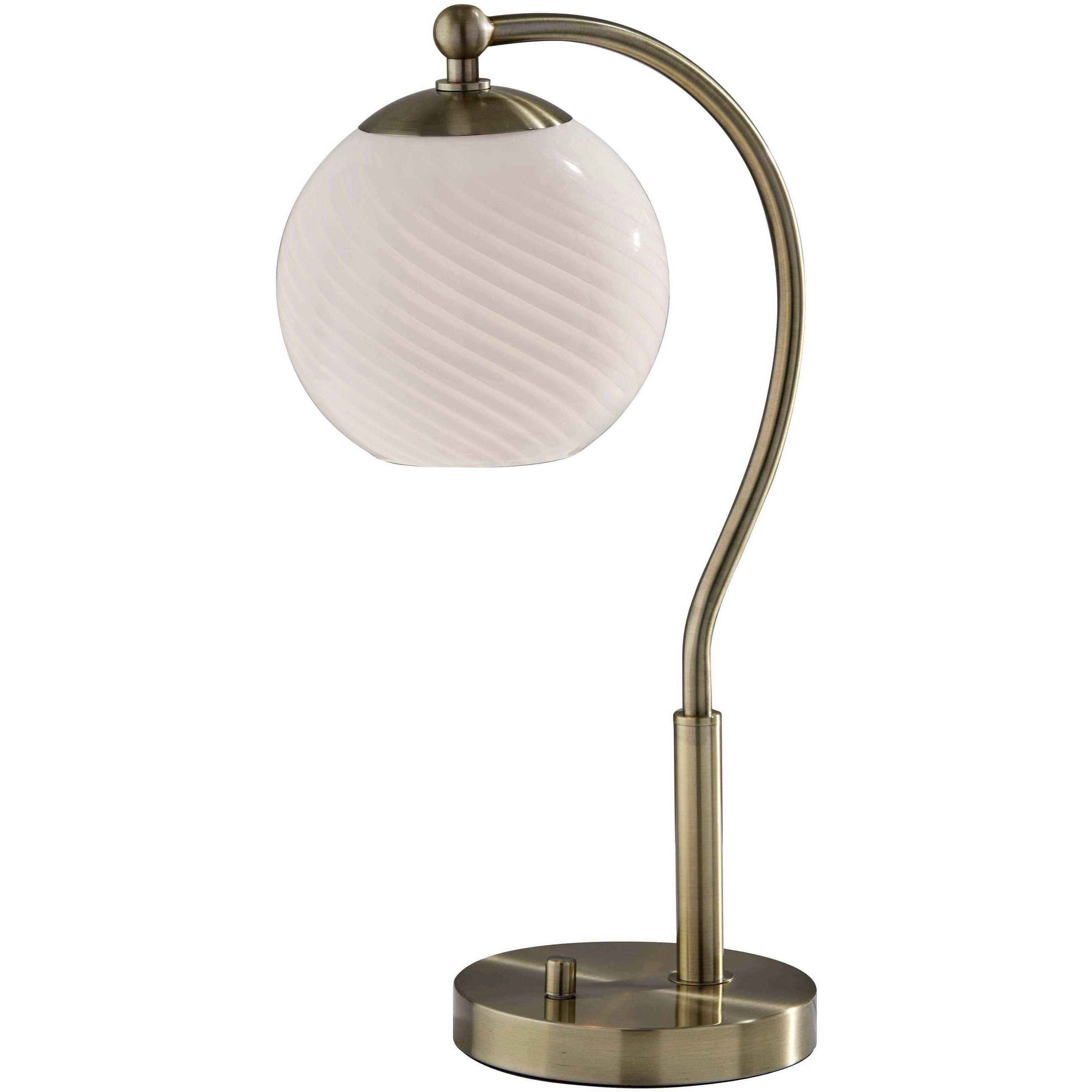 Swirl 21.63 inch 40.00 watt Antique Brass Desk Lamp Portable Light