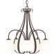 Sweeping Taper 5 Light 24 inch Bronze Chandelier Ceiling Light