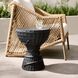 Kobra 15 inch Black Volcanic Ash Outdoor Accent Table