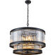 Double Take 14 Light 30 inch Heritage Black Pendant Ceiling Light
