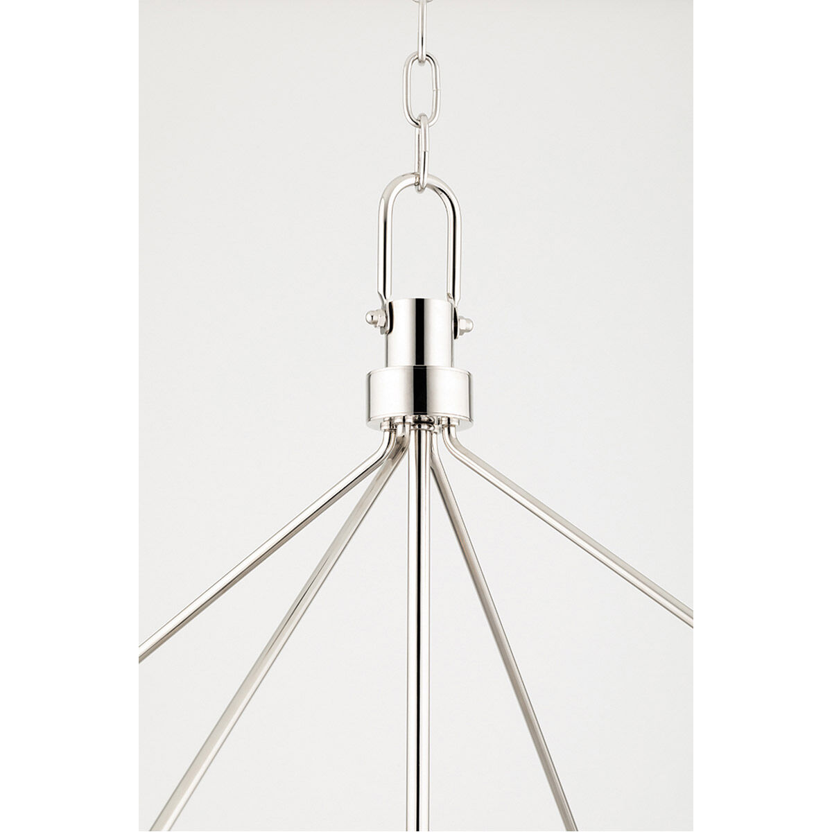 Glendale 10 Light 48 inch Polished Nickel / Black Island Light Ceiling Light