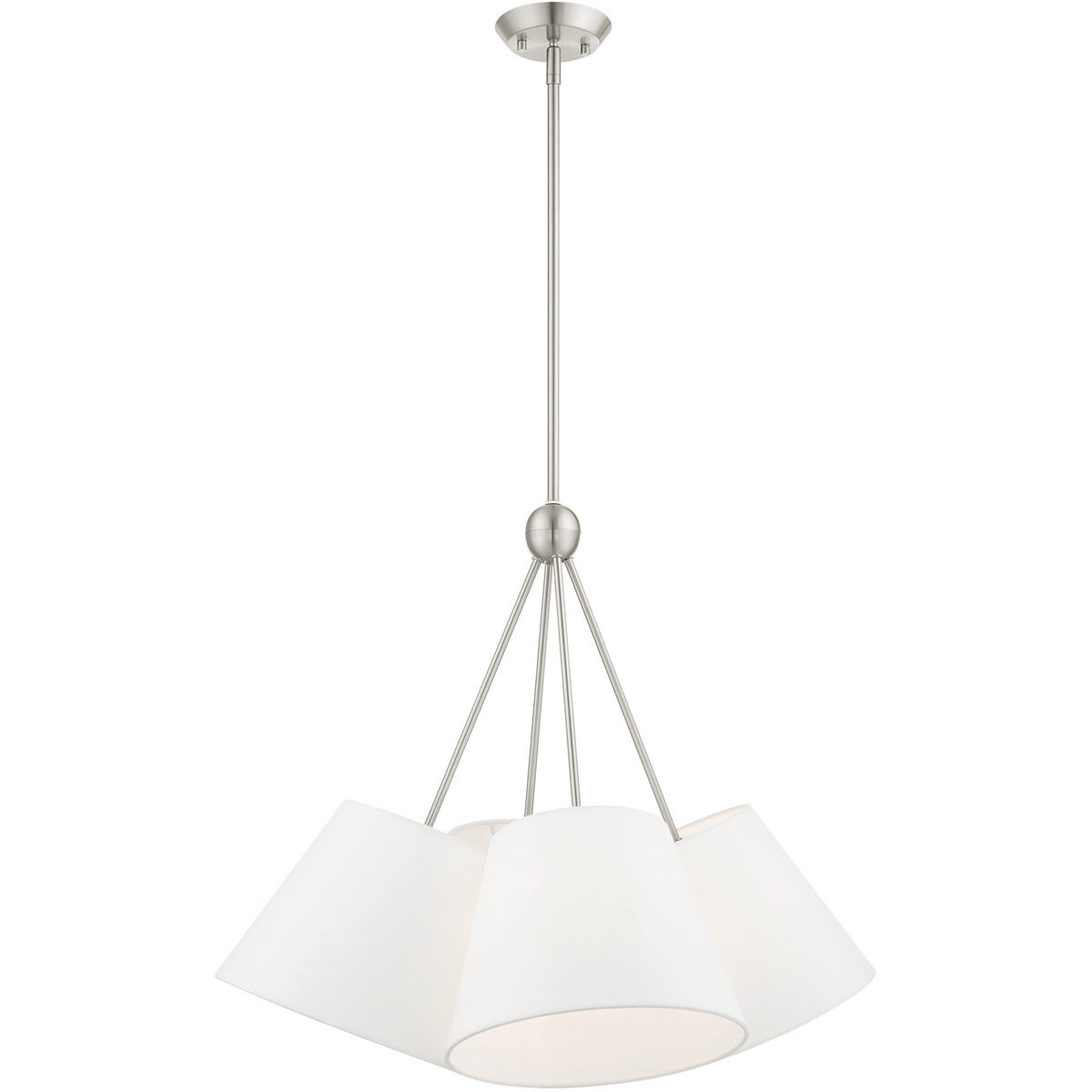 Prato 4 Light 25 inch Brushed Nickel Chandelier Ceiling Light
