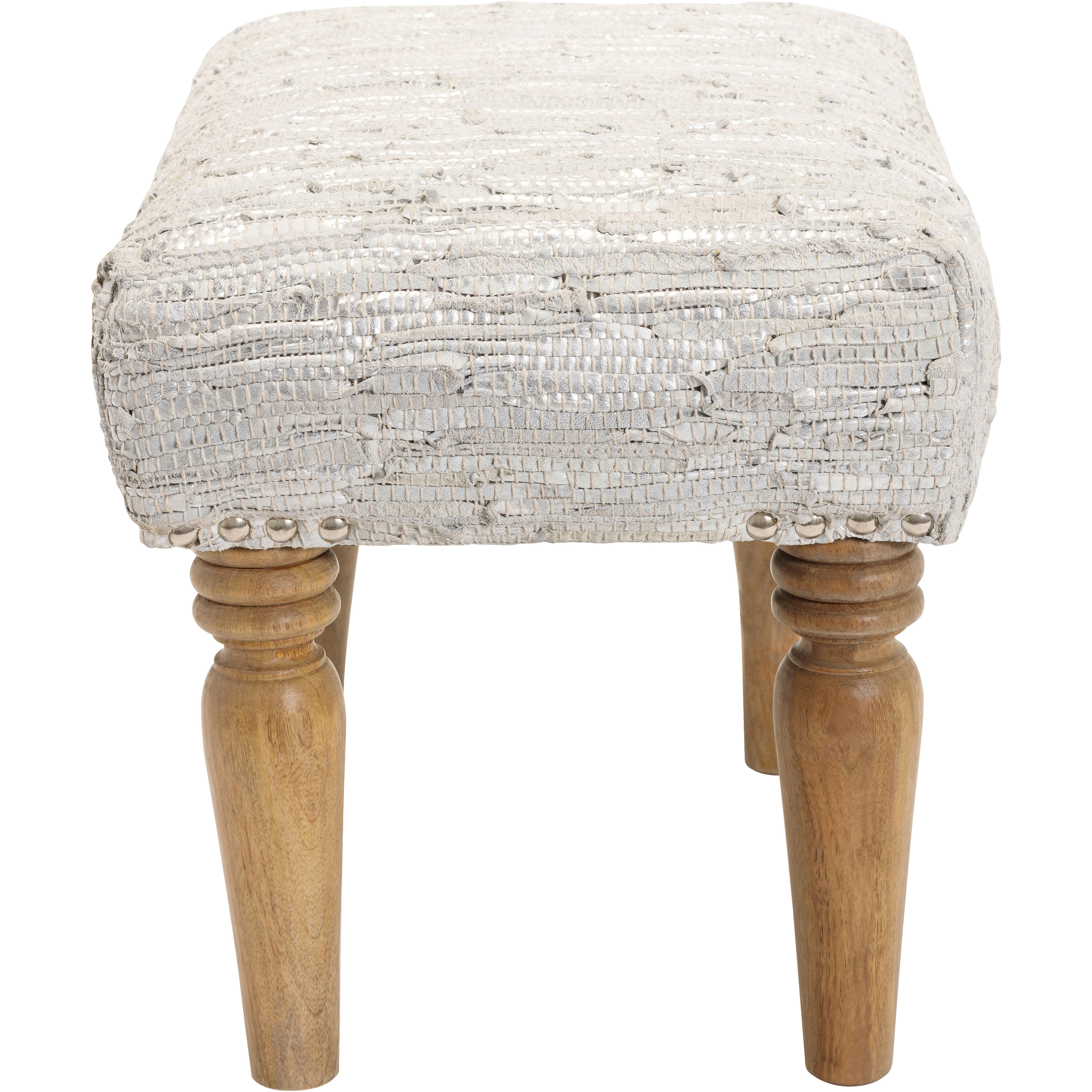 Anthracite 17.75 inch Light Grey Ottoman