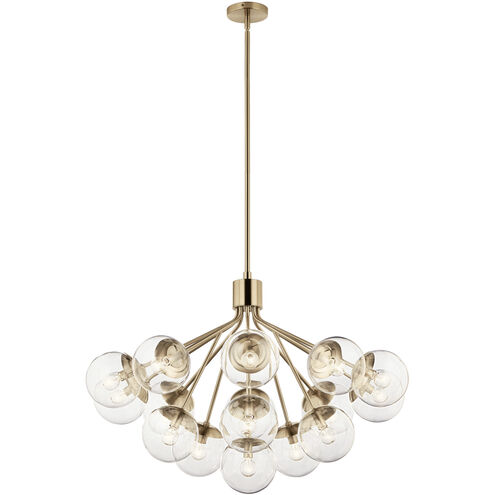Silvarious 16 Light Champagne Bronze Chandelier/Semi Flush Ceiling Light
