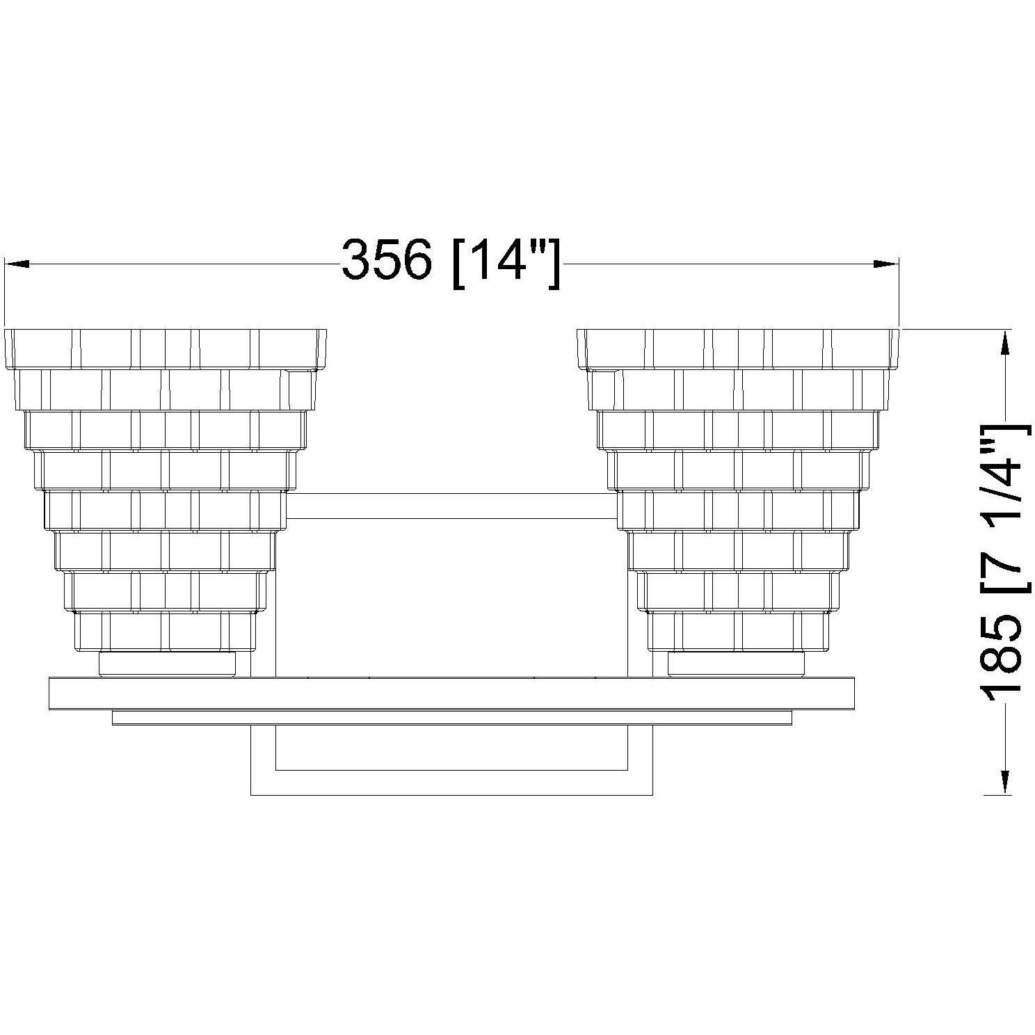 Annalise 2 Light 14 inch Modern Gold Vanity Wall Light