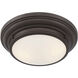 Transitional 2 Light 13 inch Oil Rubbed Bronze Flush Mount Ceiling Light