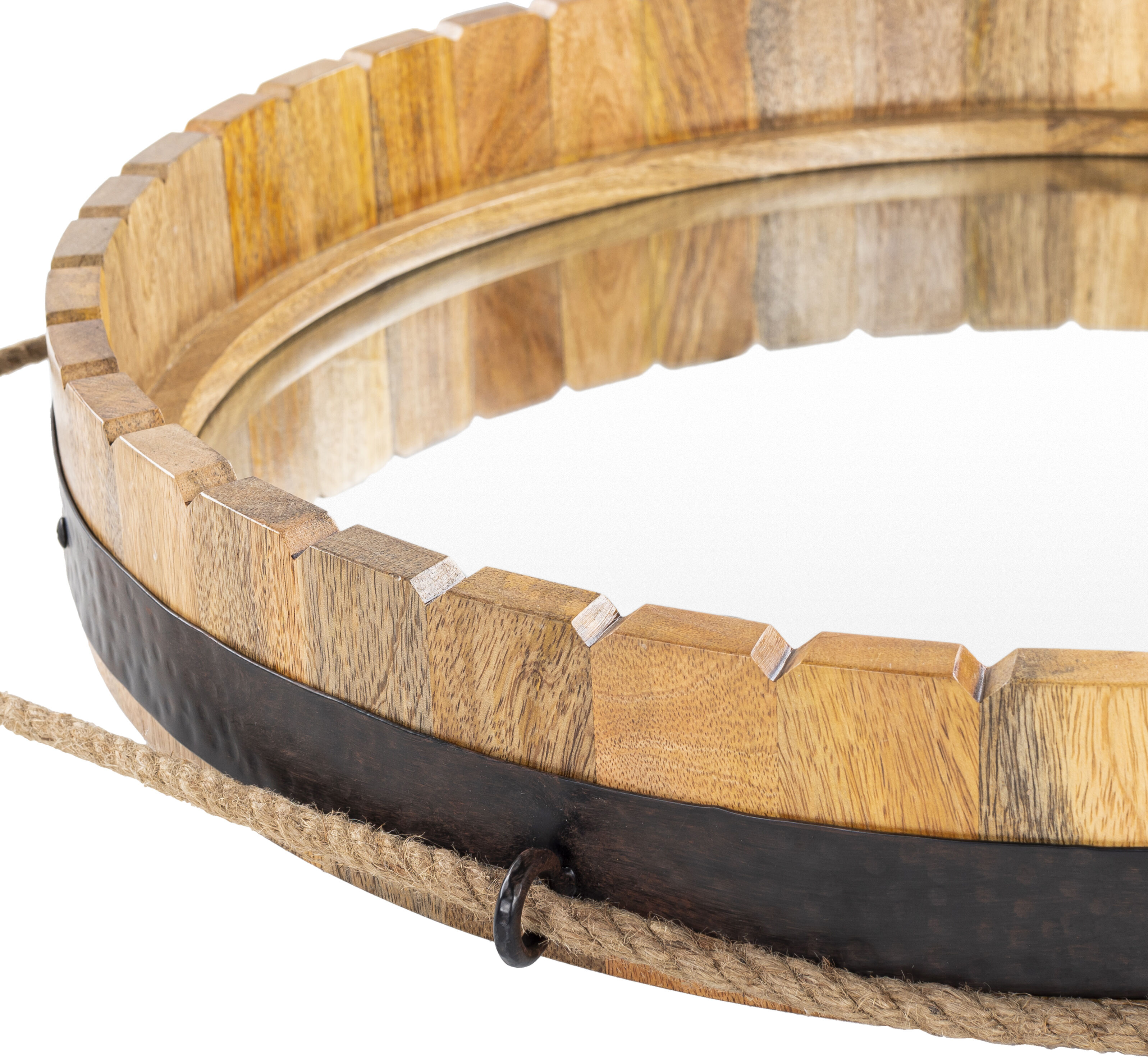 Kentucky 33.5 X 24.5 inch Light Grey Mirror, Round