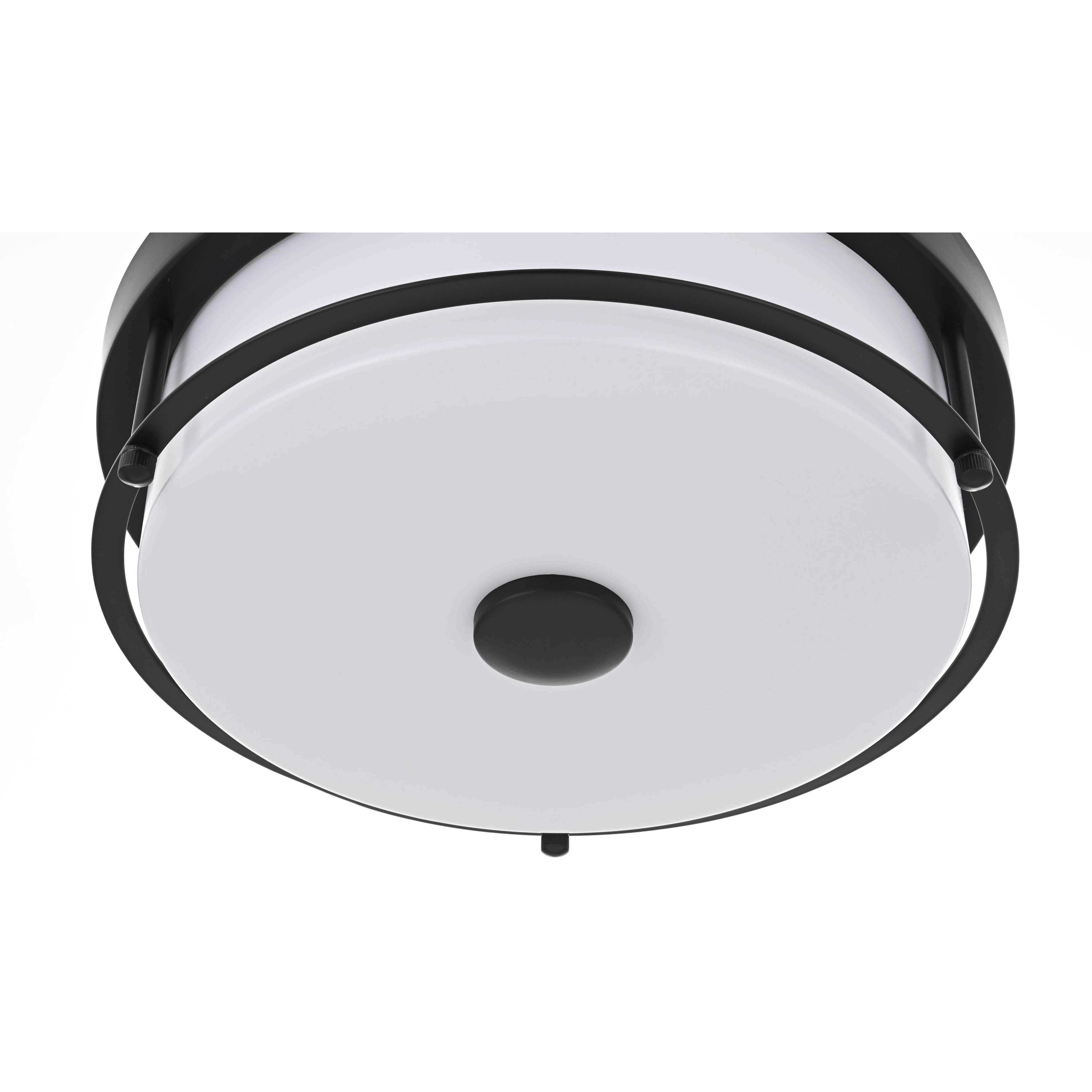 Kolson 1 Light 12 inch Black Flush Mount Ceiling Light