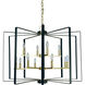 Camille 12 Light 36 inch Polished Nickel with Matte Black Accents Foyer Chandelier Ceiling Light