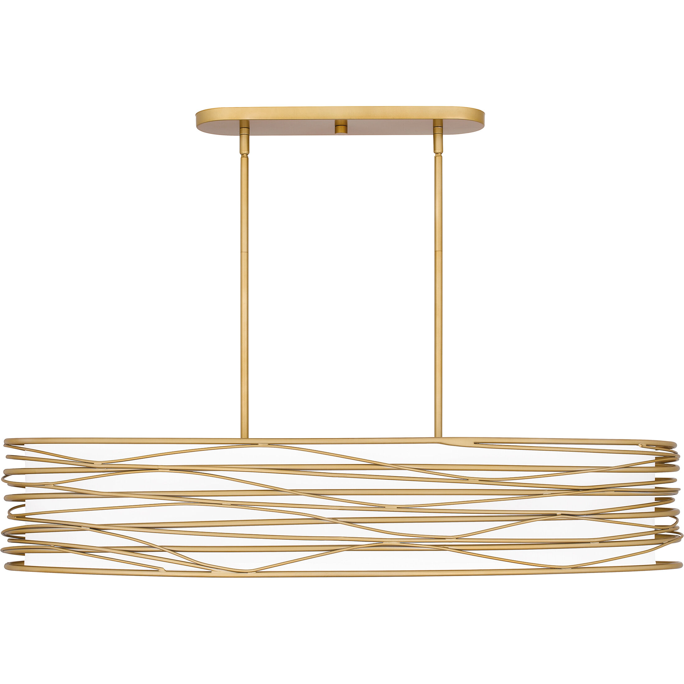 Spiral 5 Light 42 inch Light Gold Island Light Ceiling Light, Medium