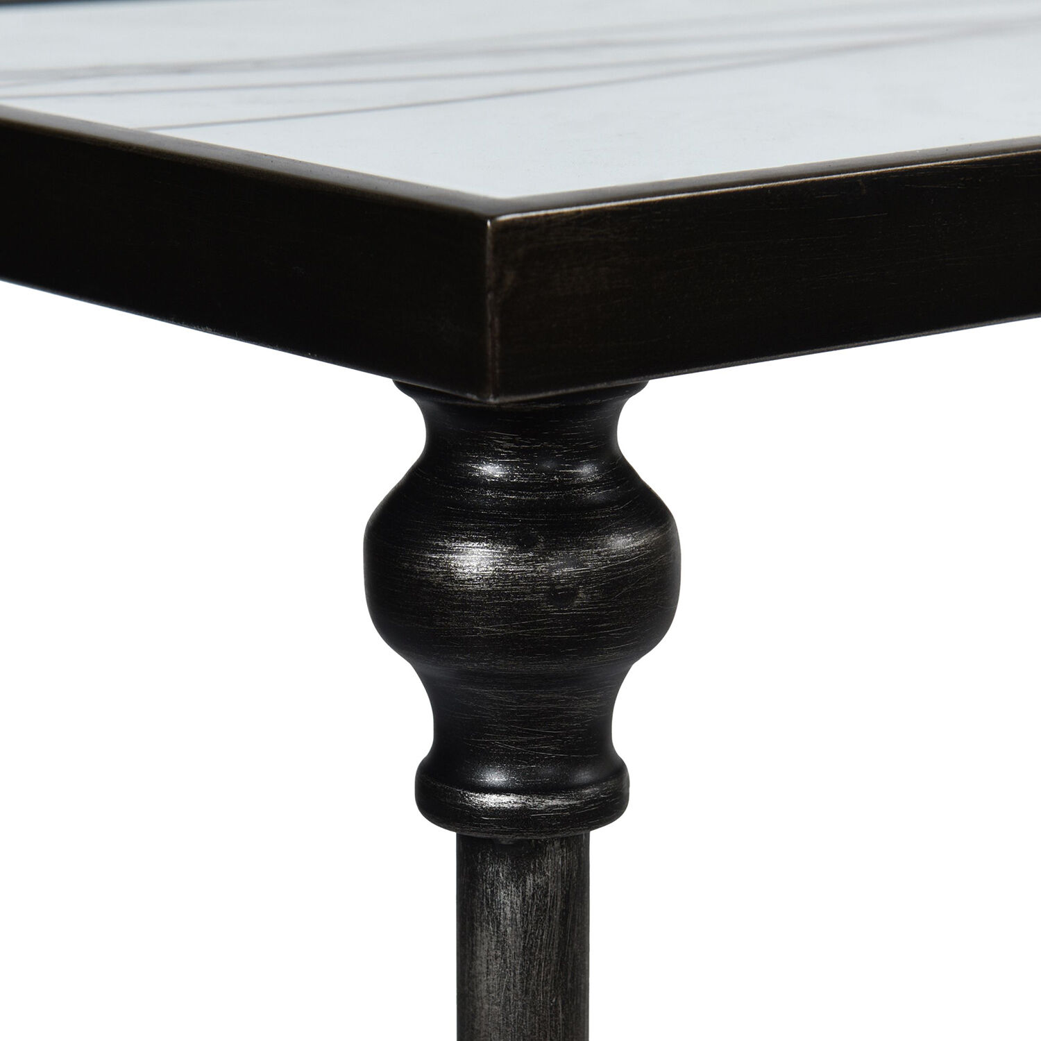 Austin Allen James 24 X 17 inch Black and White and Gun Metal Side Table