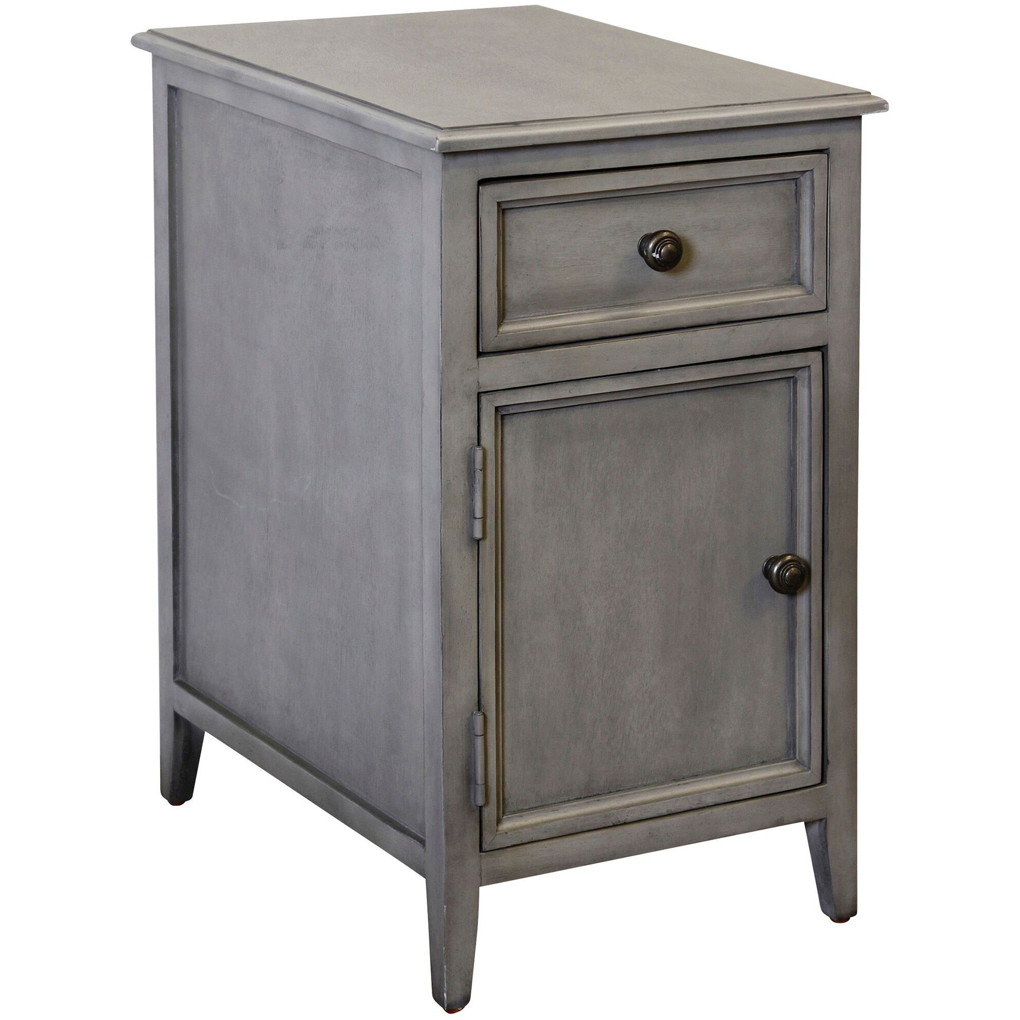 StyleCraft Home Collection VSF25982DS Vintage Gray 25 X 15 inch Vintage Gray Wash Side Table