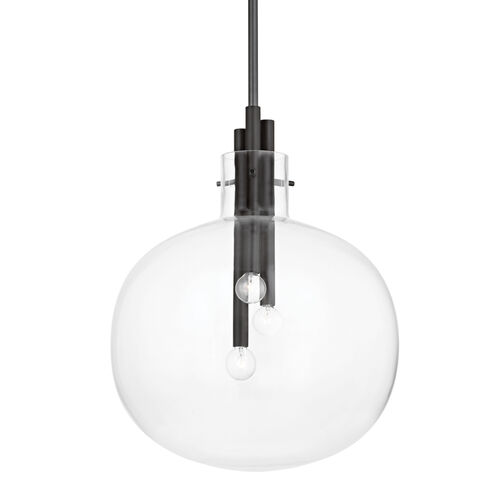 Hempstead 3 Light 18.25 inch Black Brass Pendant Ceiling Light, Large